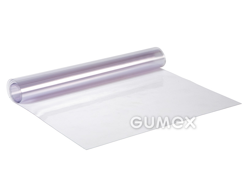 Phthalatefrei Folie für Kurzwaren 846 P-D, 0,1mm, Breite 1300mm, 40°ShD, PVC, transparent, 
